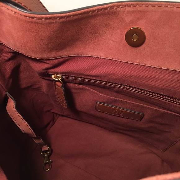 Frye Leather Side Pocket Hobo Cognac Bag - Picture 5 of 7